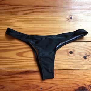 Shein Black Cheeky Thong Bikini Bottom, EUC, M